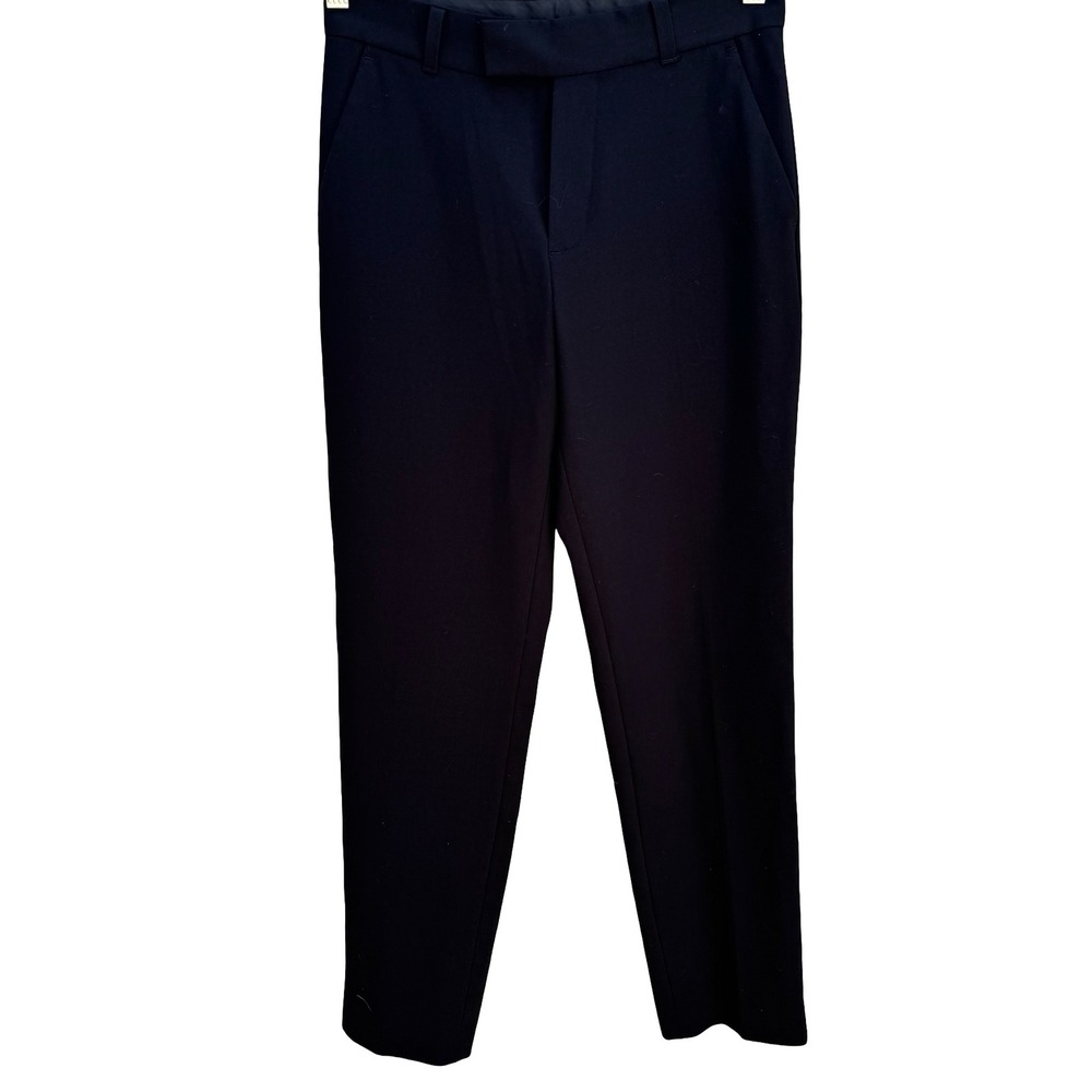 Calvin Klein Minimalist Dress Pants Straight Leg Stretch Career Black Womens 14